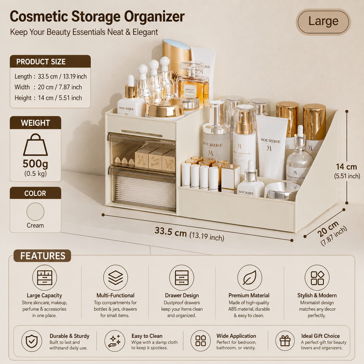 Desktop Cosmetic Organizer
